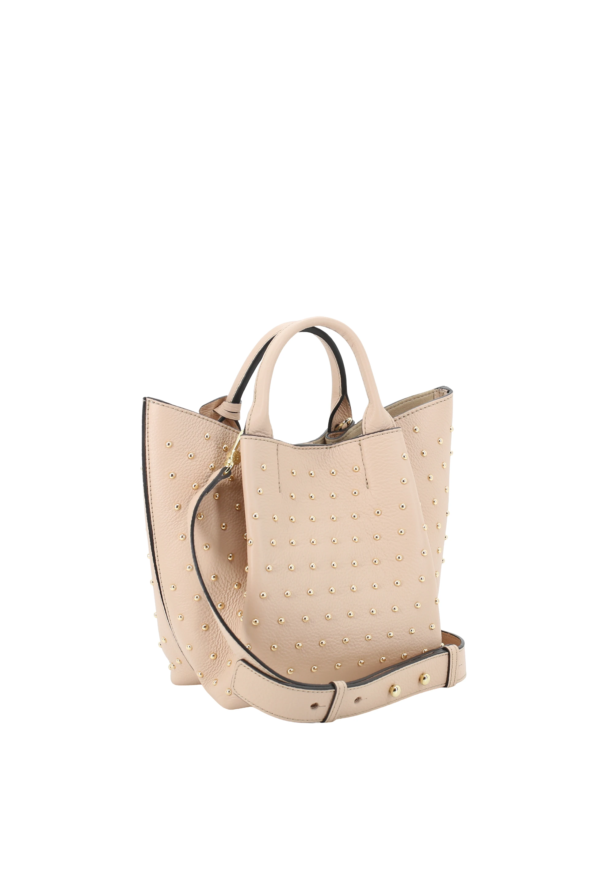 Shopper ESSENTIAL studs small Leather Agave Standard