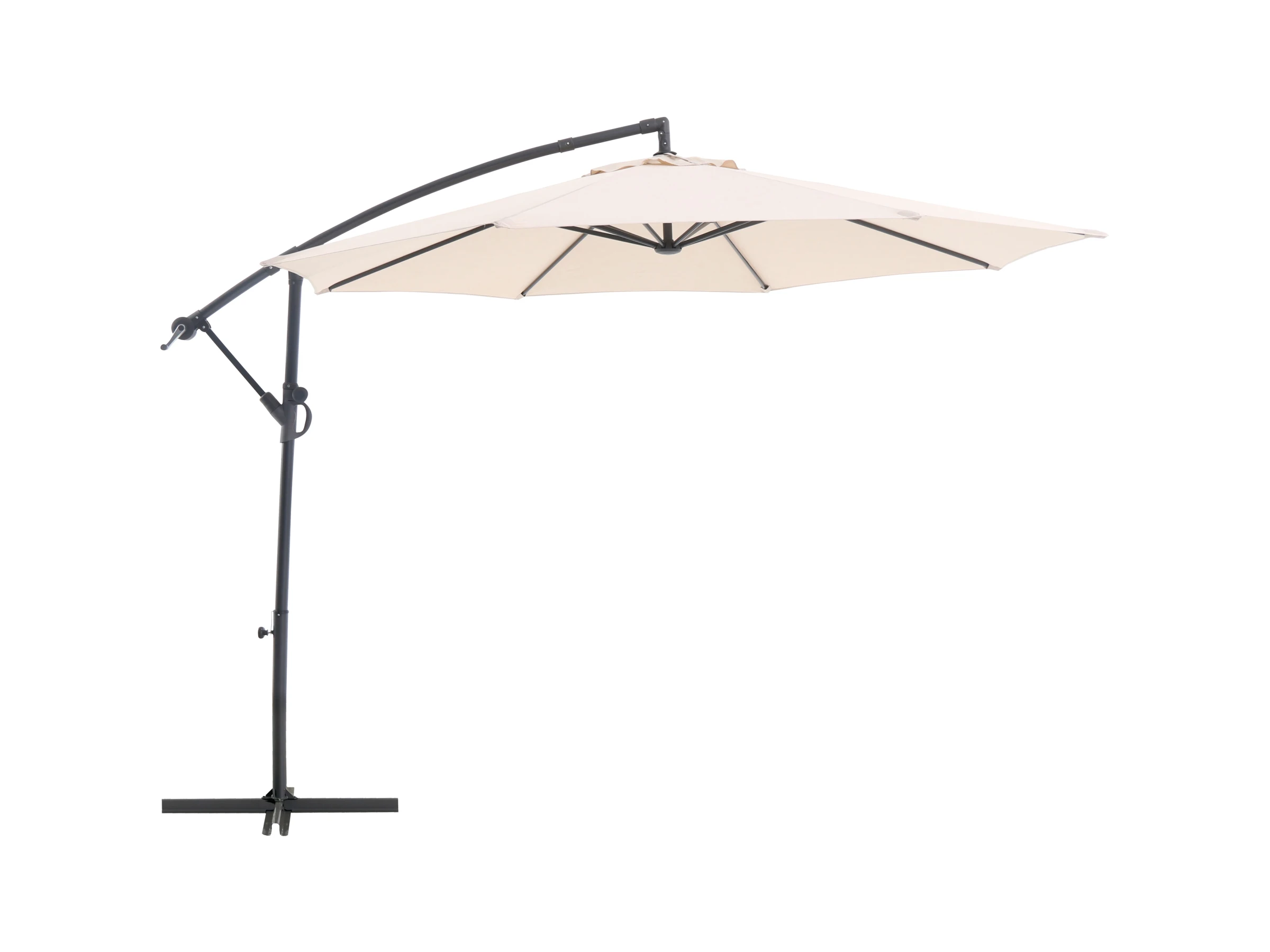 Ampelschirm Alvarado Ø 300 cm Beige mit Kurbel