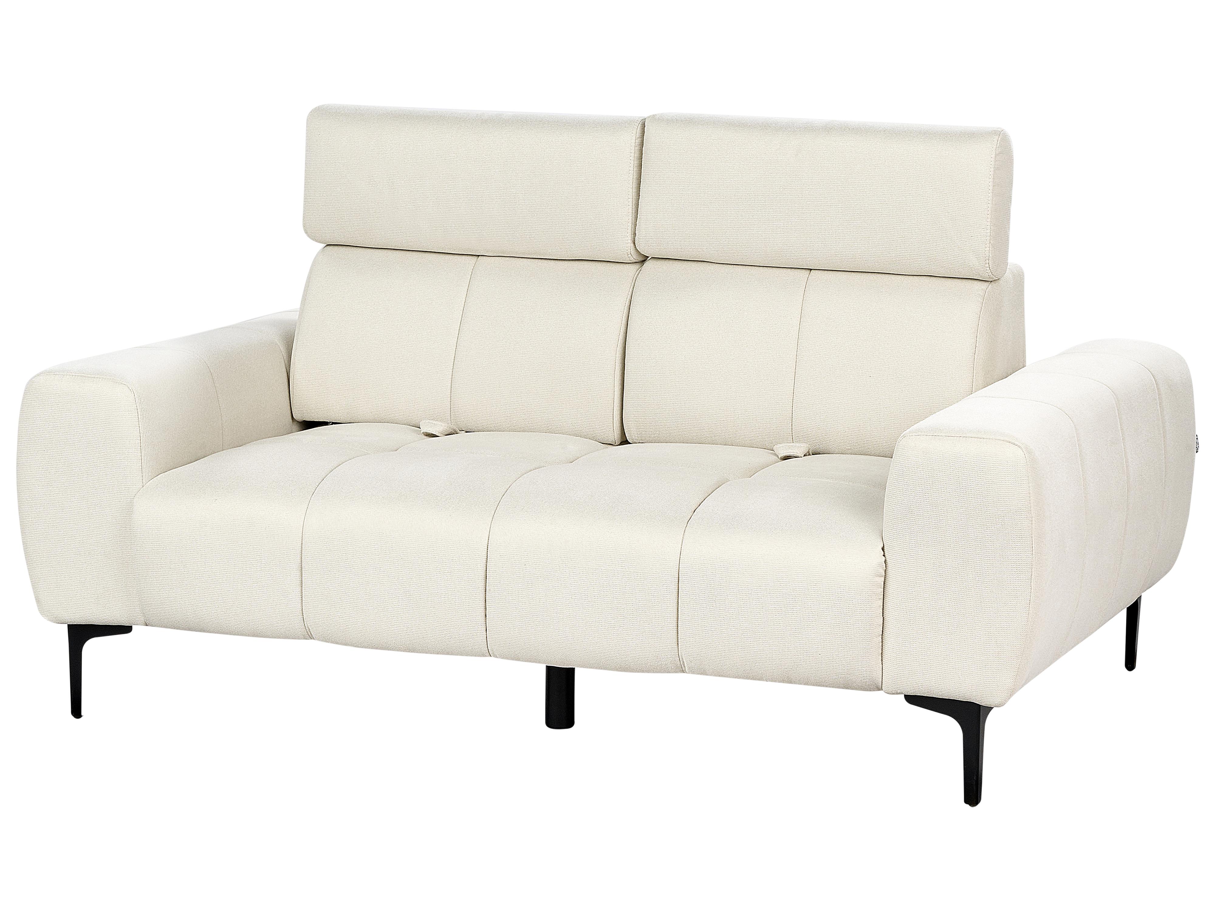 Bank 2-zits VEGAMO Stof Lichtbeige
