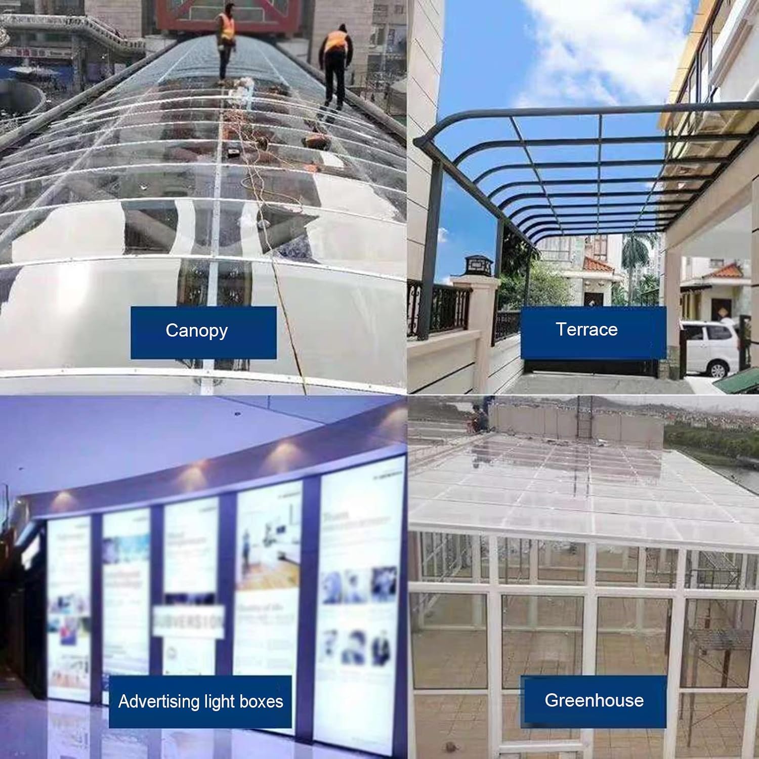 Gewächshausplatten Polycarbonat-Dachplatte,Regensichere Isolierung Transparente Kunststoff PC-Platte,für Outdoor,Dachüberdachung,Einfach Zu Biegen Und Zu Schneiden (WxL: 1.2x5m)