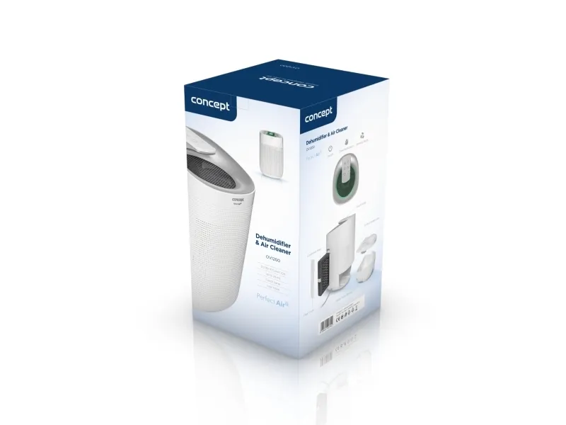 Concept OV1200 dehumidifier Perfect Air dehumidifier and air purifier white