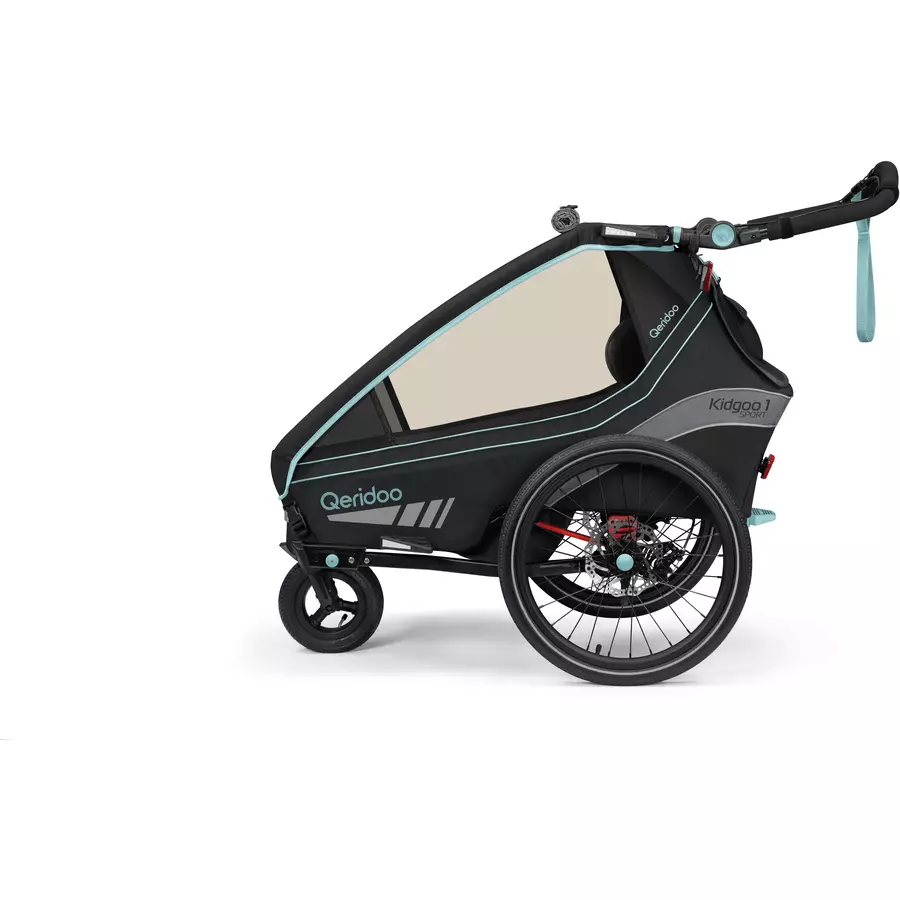 Qeridoo® Kinderfahrradanhänger Kidgoo1 Sport Arctic Blue 2022