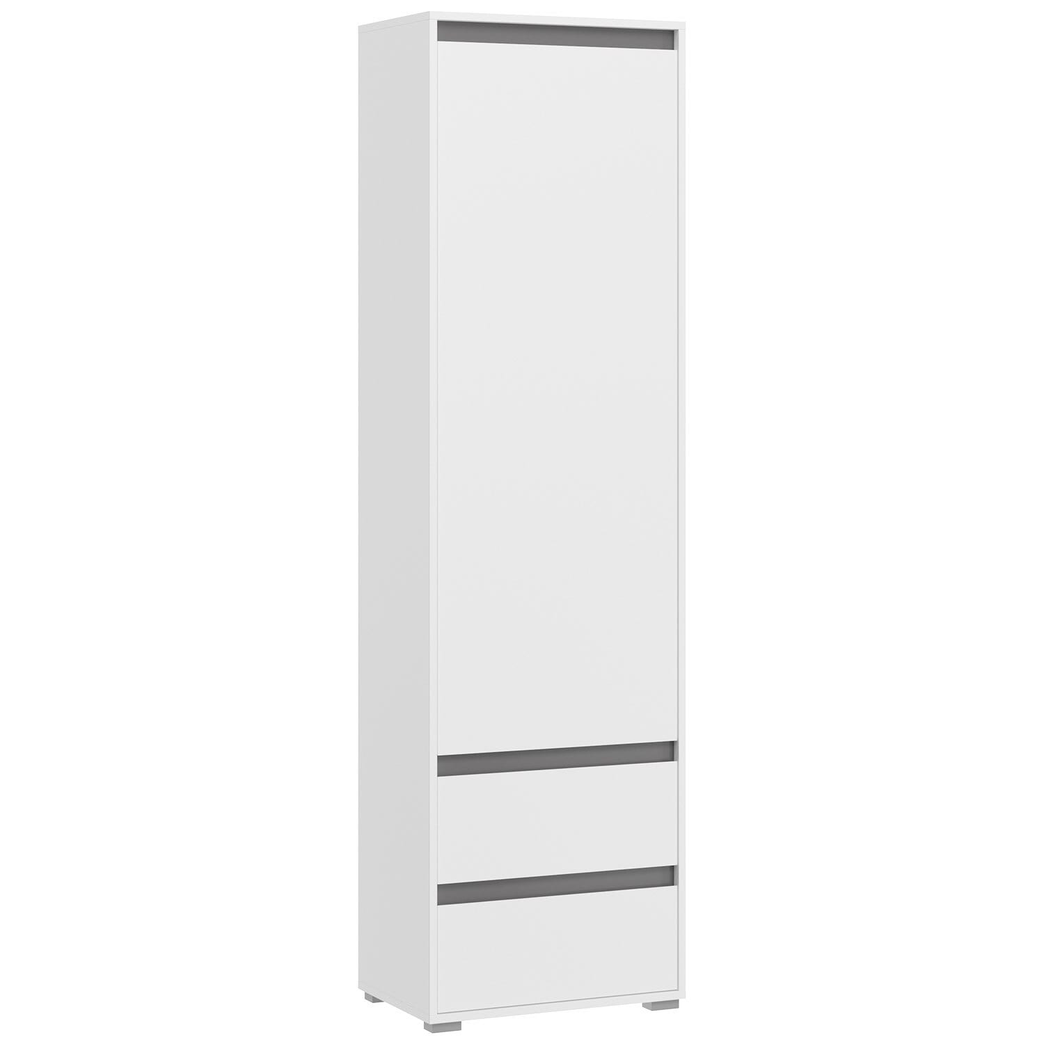 Garderobenschrank Torino 54 x 190 cm weiß/grau