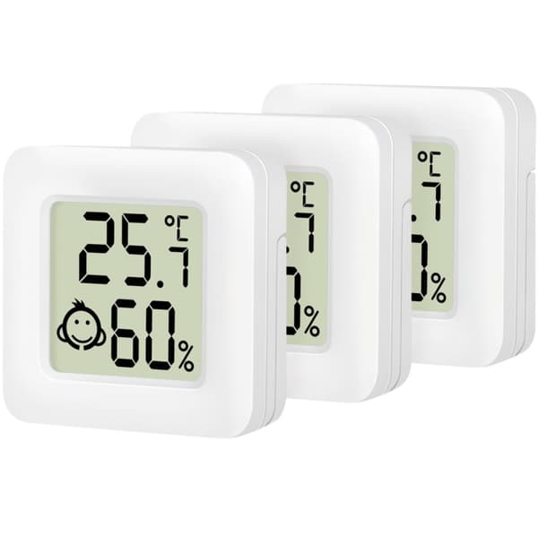 LogiLink Digitalt minitermometer/hygrometer 3-pakning