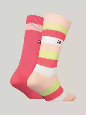 Pacote com 2 pares de meias clássicas listradas
