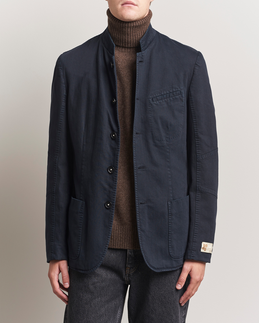 Massimo Alba Gstaad Bull Cotton Jacket Navy