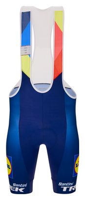 Cuissard Court Santini x Lidl Trek 2023 Fan Line Bleu