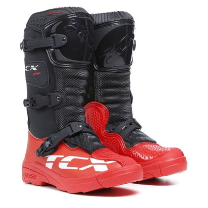 Bottes cross TCX Boots COMP KID - BLACK/RED - Noir / Rouge