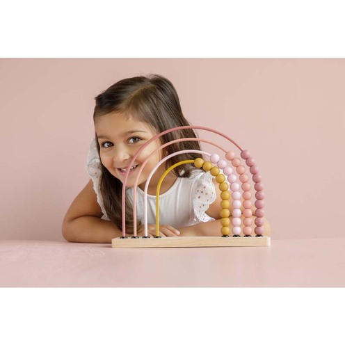 Boulier Arc-en-Ciel Rose - LITTLE DUTCH