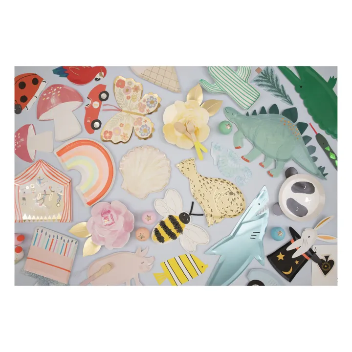 Meri Meri Assiettes en carton Coquillage - Set de 8