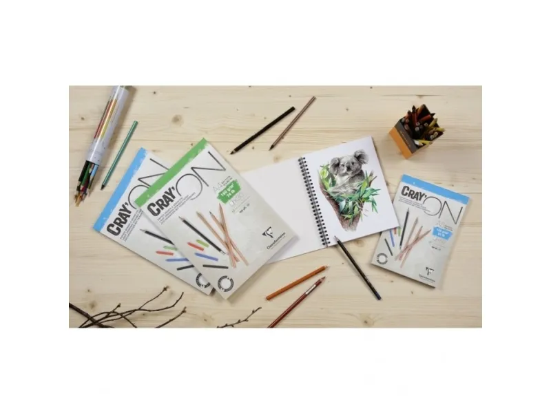 Clairefontaine Cray''ON, Flerfarvet, A4 (210 x 297 mm), 160 g/m², 30 ark