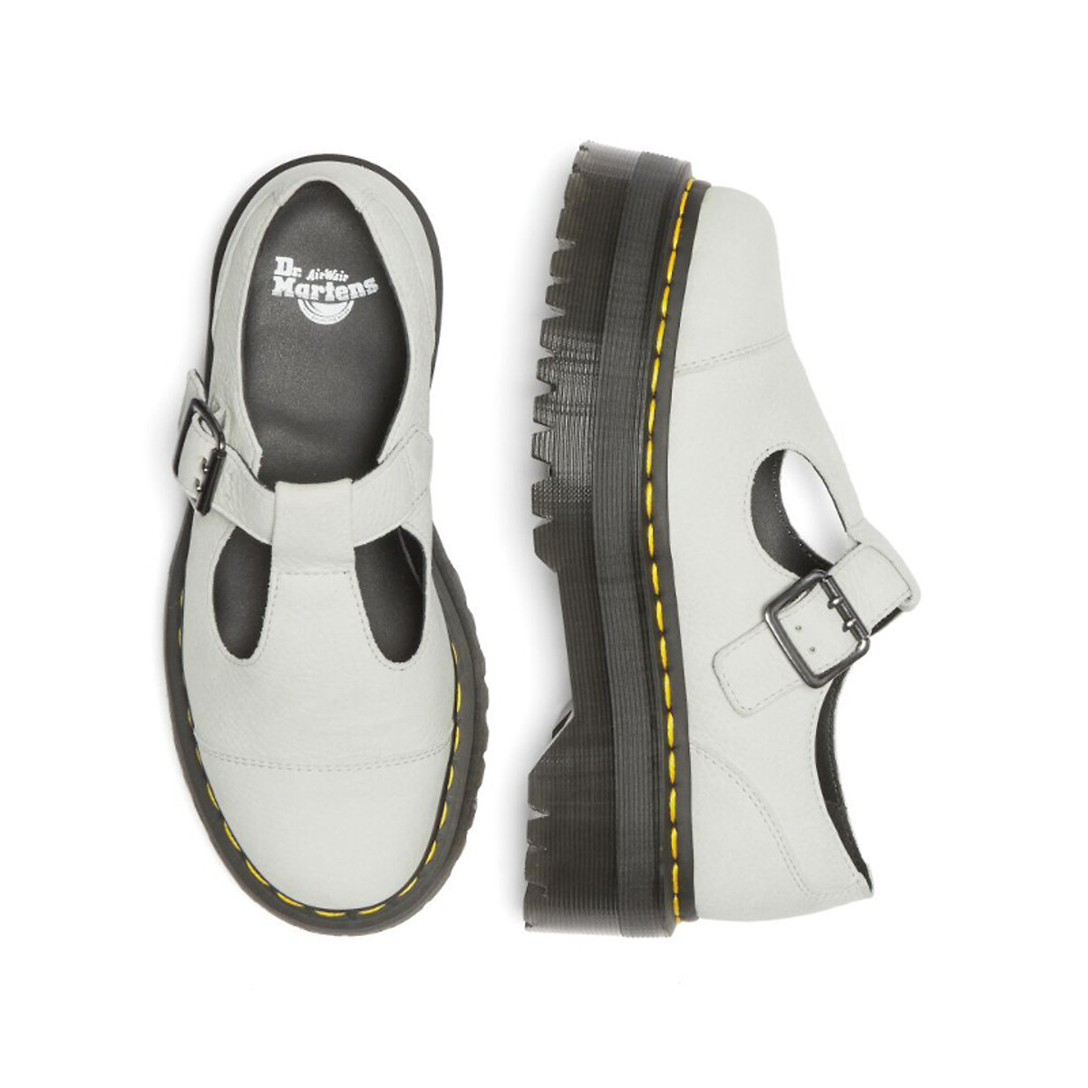 DR. MARTENS<br>Derby's conheceu platformzool Bethan olha com desdém Nubuck Desgastado