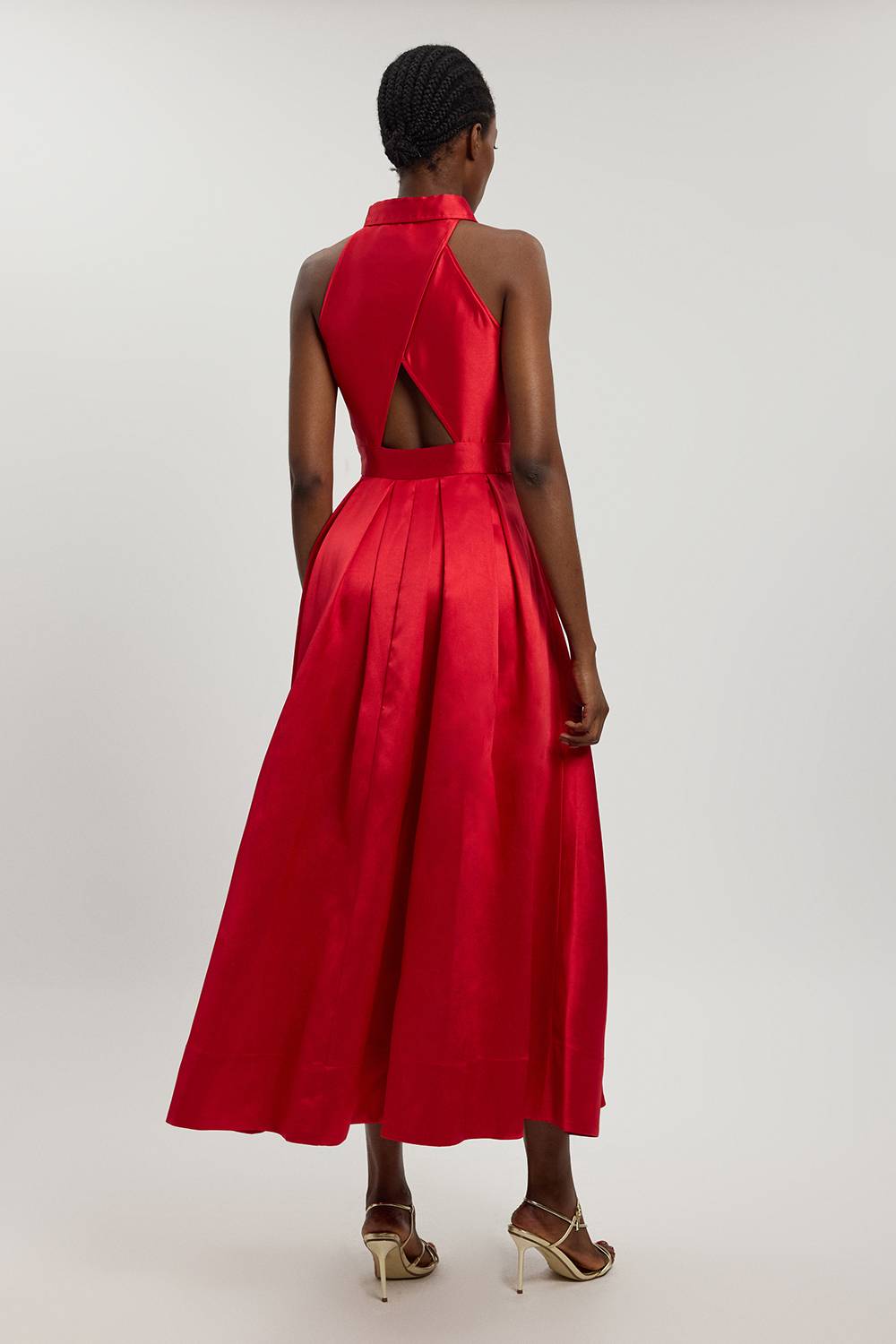 KarenMillen Robe Longue À Col En Sergé