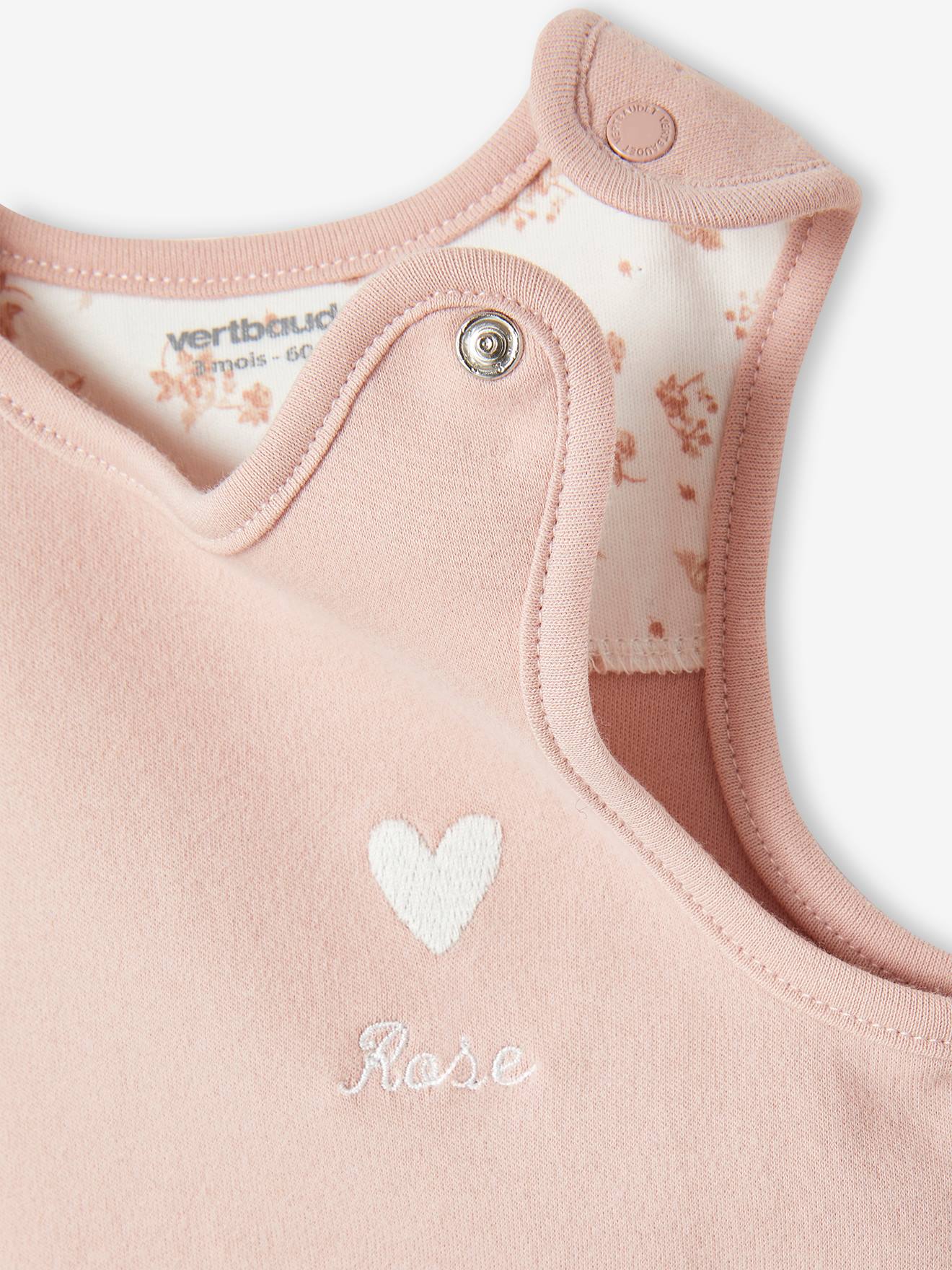 Kit para recém-nascido com 6 peças de roupa personalizáveis + bolsa de tecido verde-água