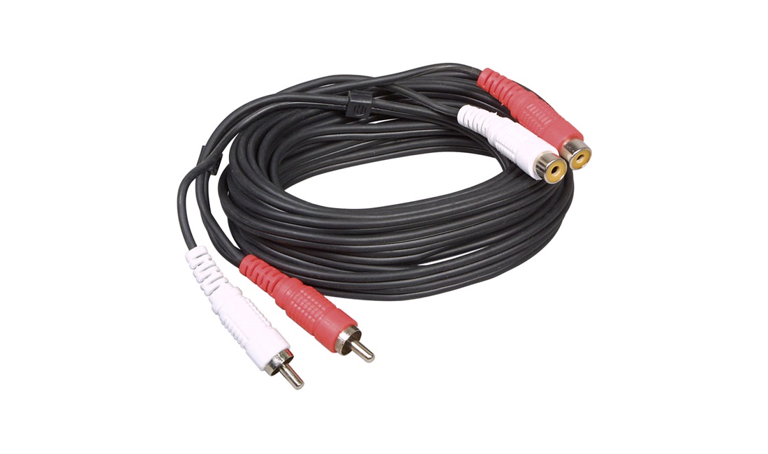 Phono forlæng.kabel 2 stik 2 udtag 5M