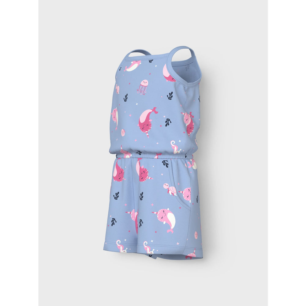 Køb Name It Chambray Blue Whales Vigga Strop Dragt