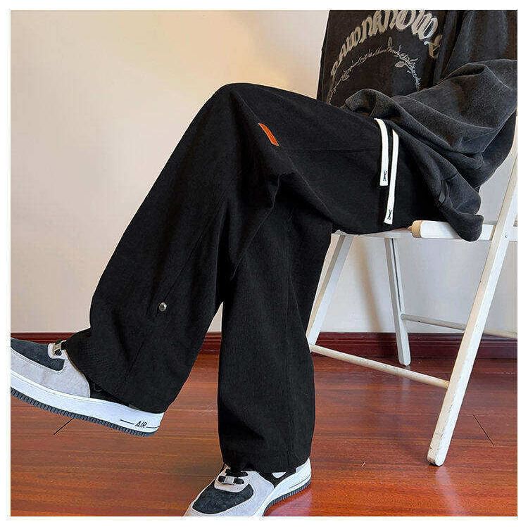 Ayuyel - Broek met hoge taille en geruite voering en wijde pijpen