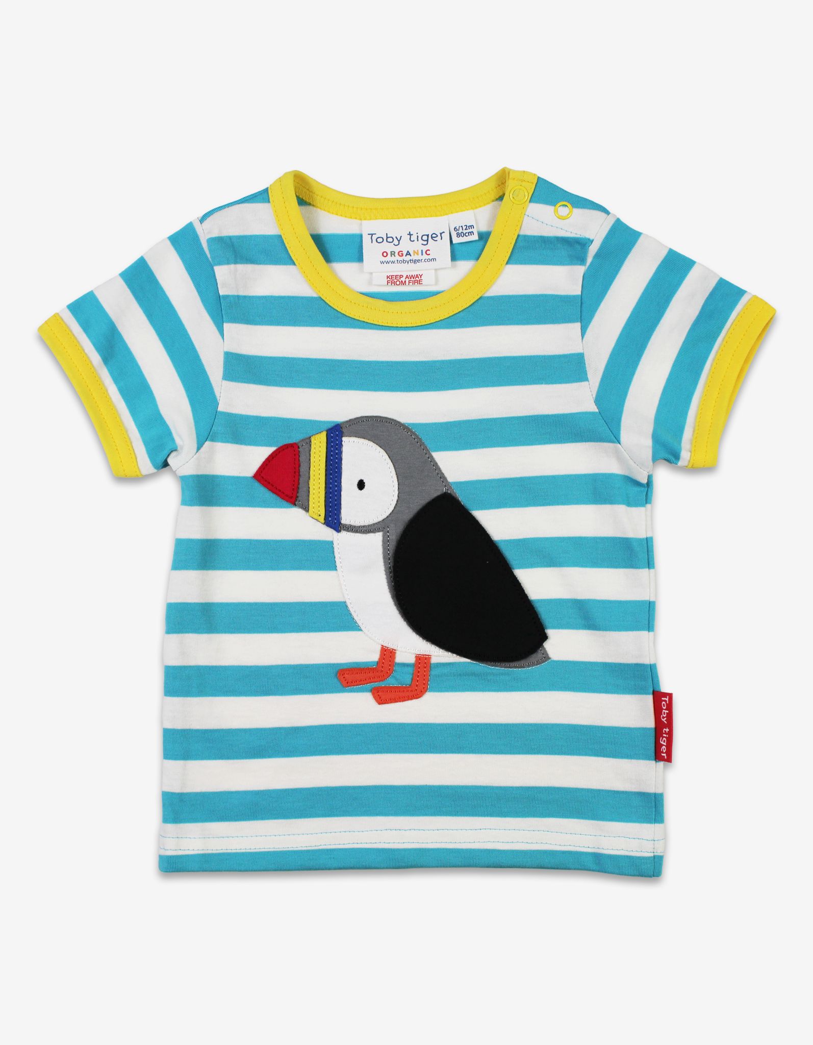 Toby Tiger Kurzarmshirt mit Papageientaucher Applikationen