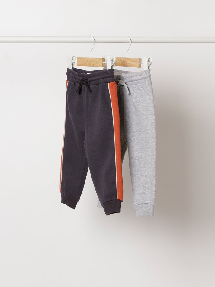 Conjunto de 2 Calças de Lã Combinando - Chumbo