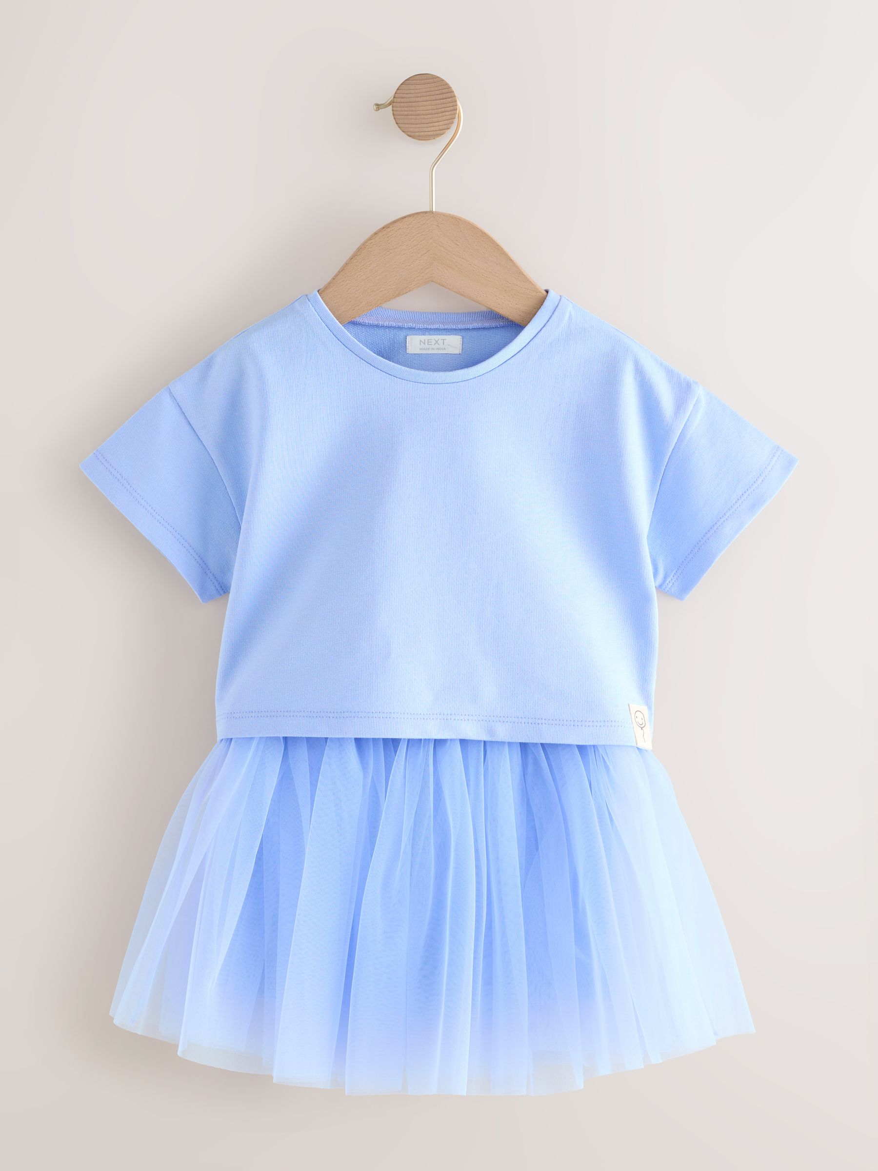 Blauw - Set van T-shirt en rok (3 mnd- 7 jr)