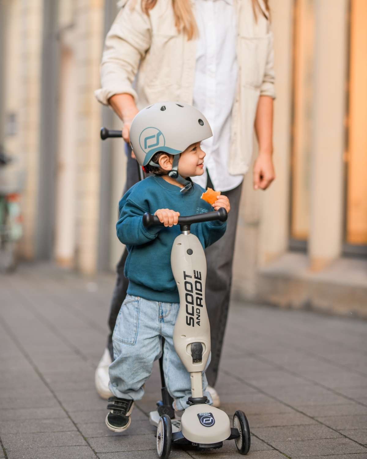 Sparkesykkel og Løpesykkel M/ Foreldrehåndtak | Scoot and Ride Highwaykick 1 Push & Go – NYHET