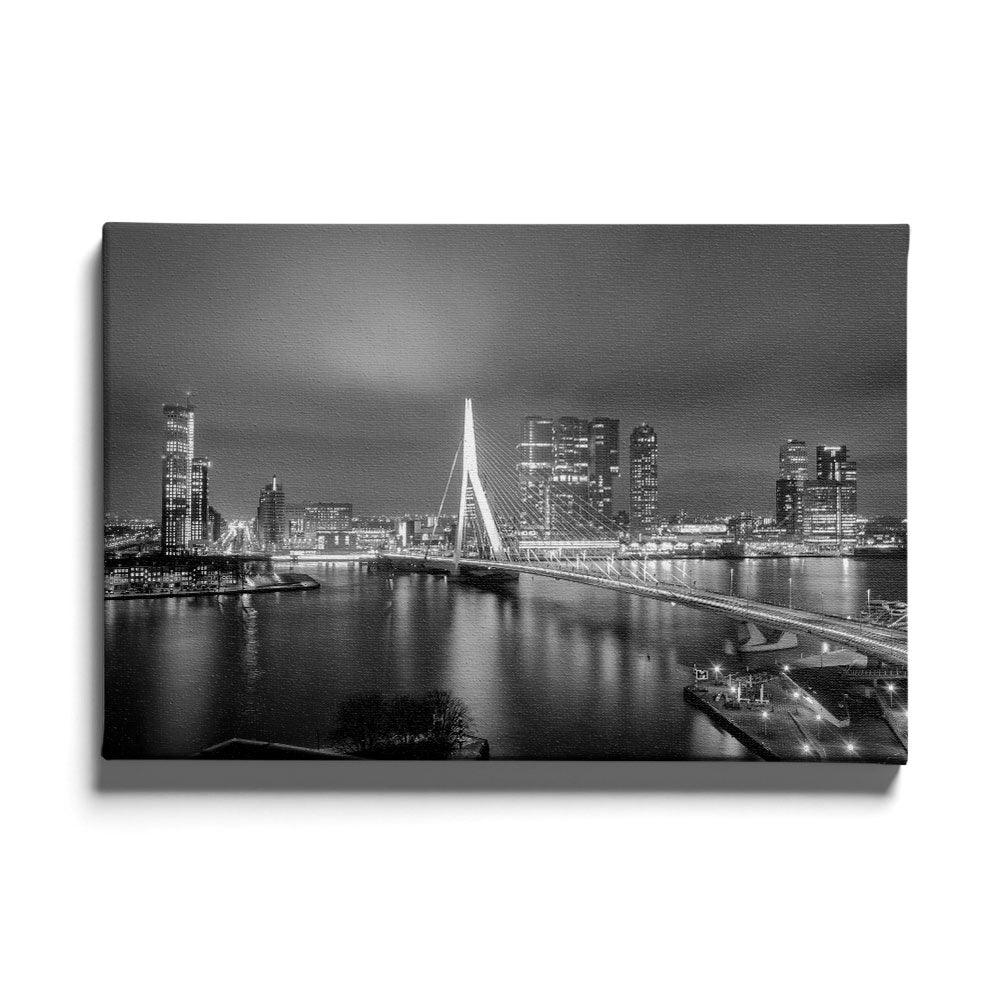 Walljar canvas schilderij - Rotterdam Skyline II Canvas schilderij - 40 x 60 cm
