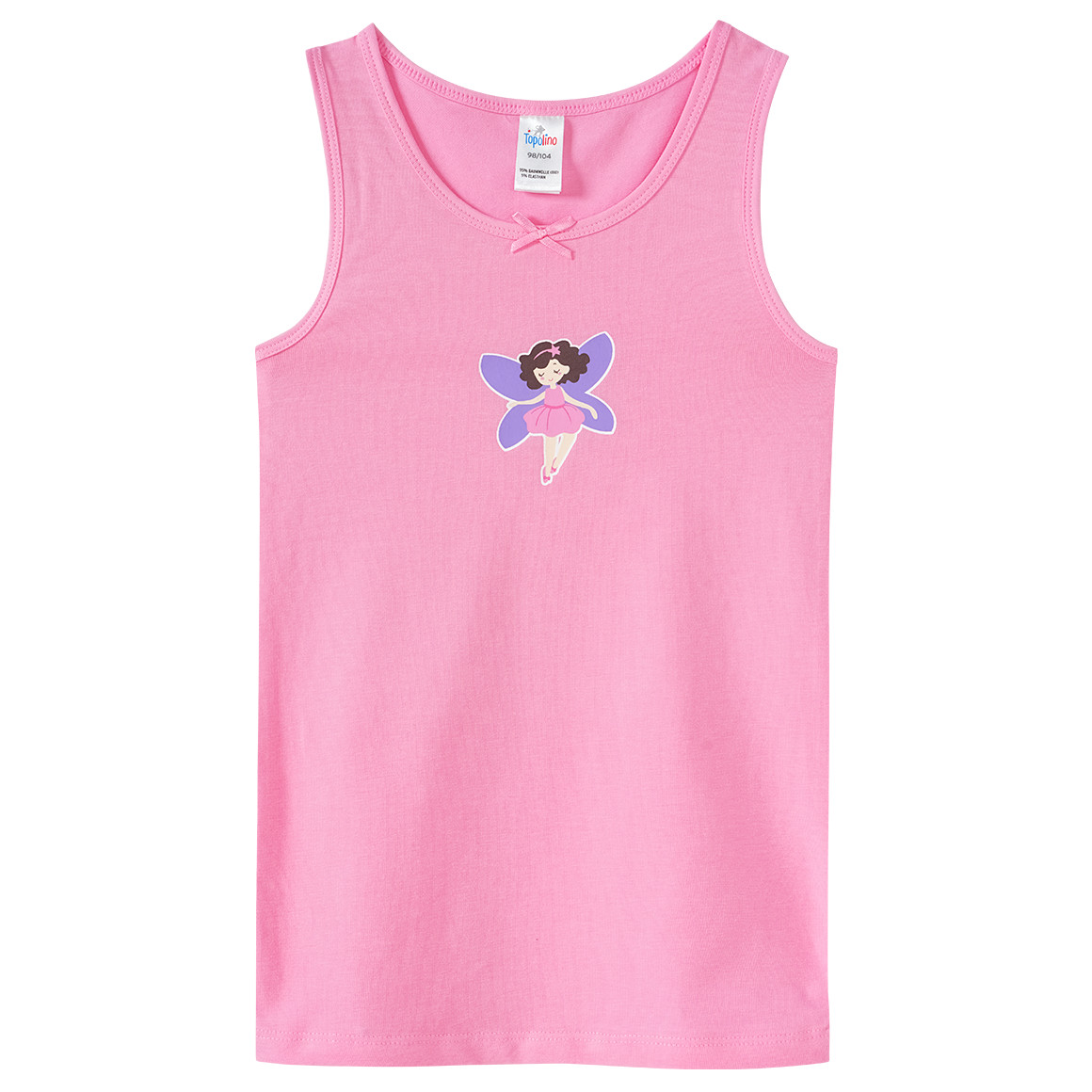 Topolino 3 Mädchen Unterhemden mit Print helllila / rosa
