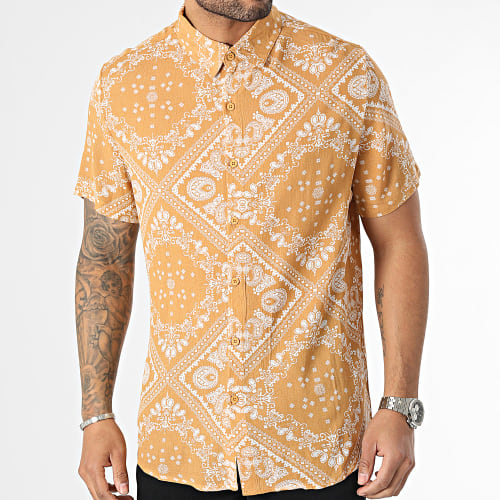 Chemise Manches Courtes Bandana Moutarde