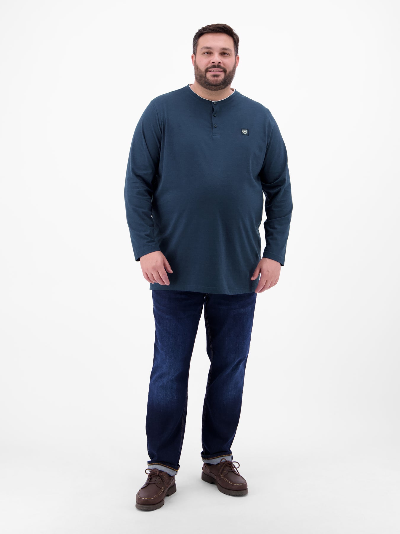 Serafino-Langarmshirt für Herren