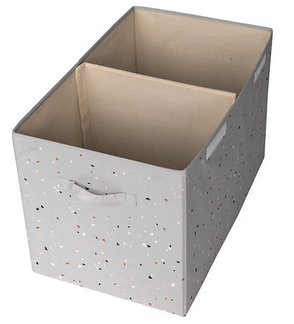 3 Sprouts Opbevaringskasse m. L?g - 63x38x39 cm - Terrazzo/Lyseg