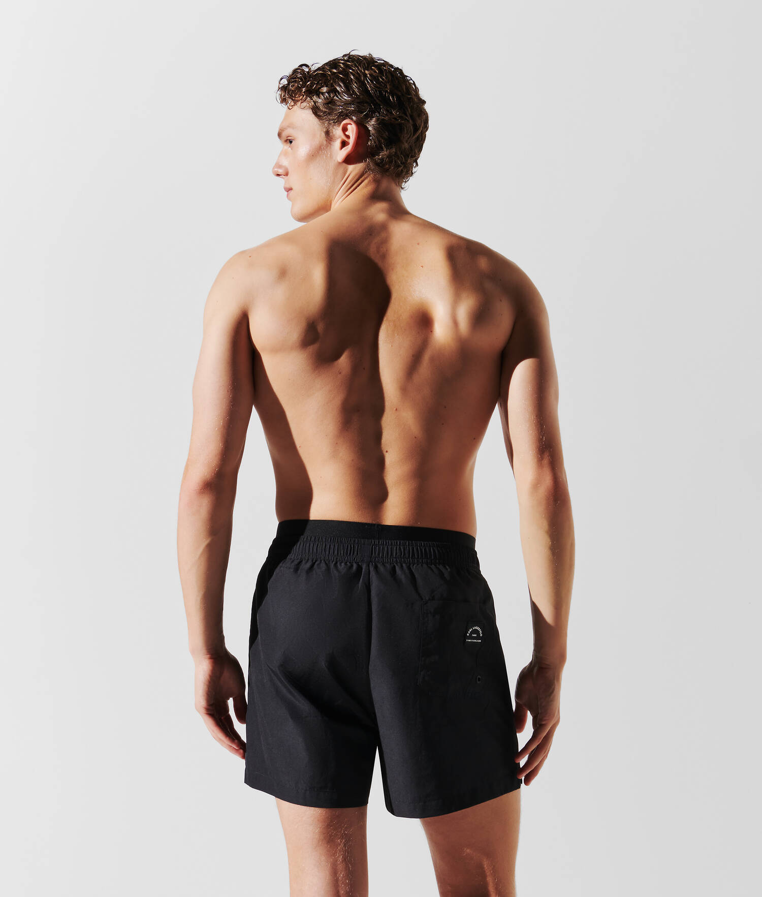 SHORT DE BAIN MI-LONG RUE ST-GUILLAUME - Noir