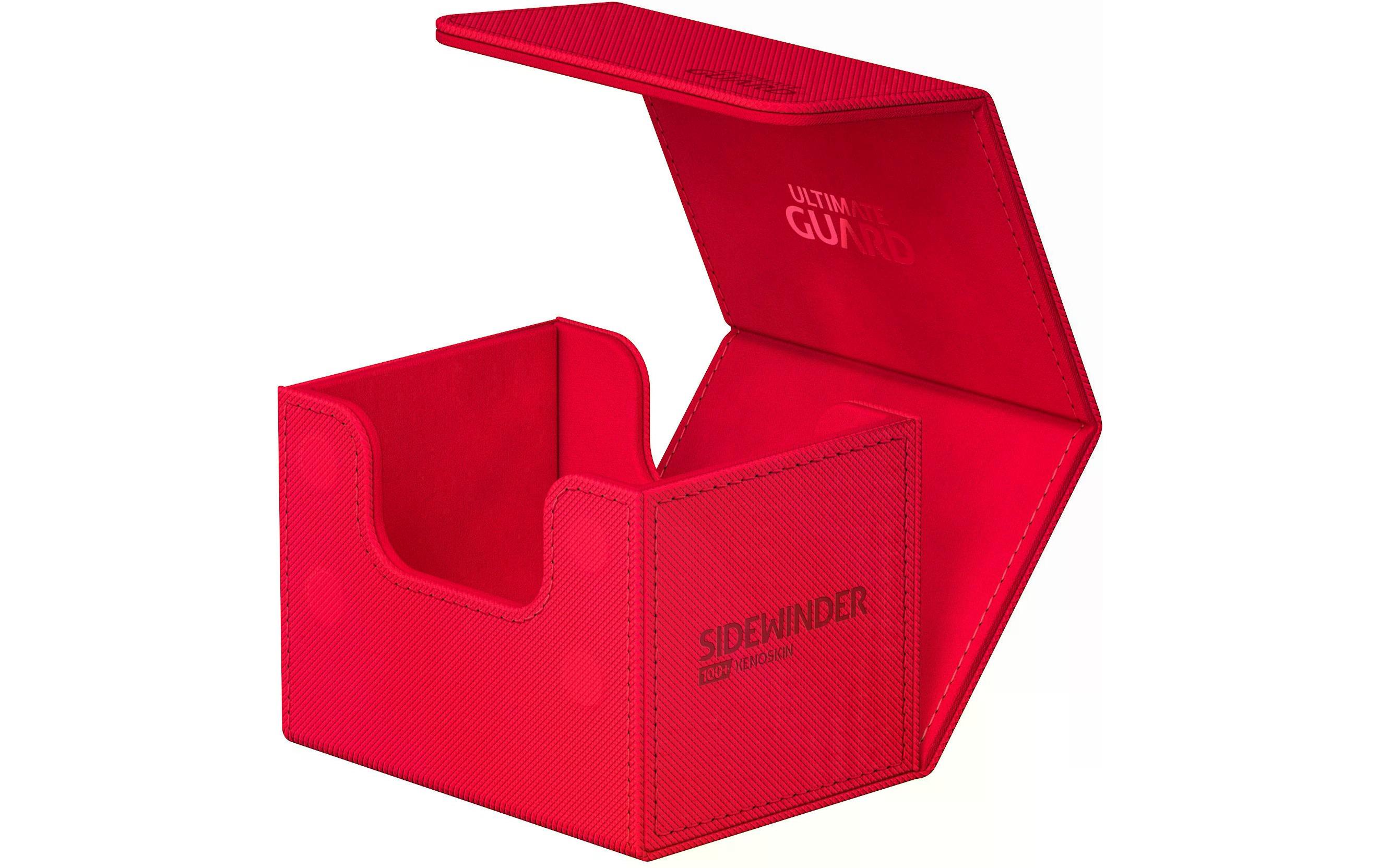Kartenbox XenoSkin Sidewinder Monocolor 100+ RotHochwertige Box für Sammelkarten in Standardgrösse