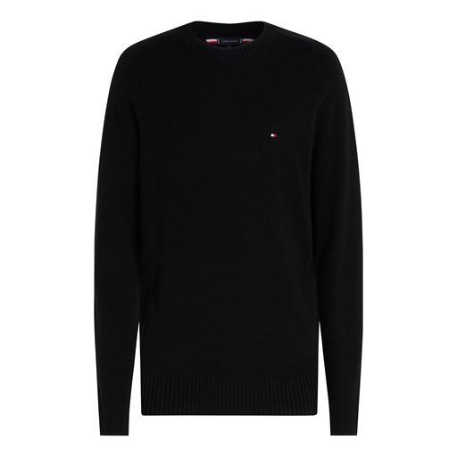 Tommy Hilfiger Lambswool Crew Neck Pullover, Black, XXL