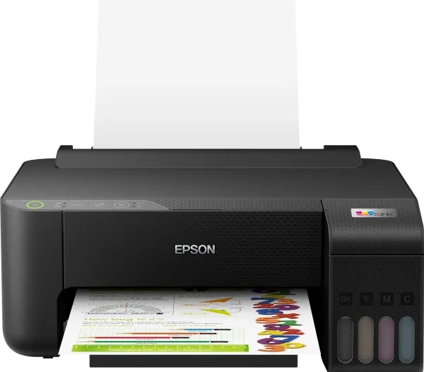 Epson EcoTank L1250 - Printer - farve - blækprinter - kan genopfyldes - A4 - 5760 x 1440 dpi - op til 10 spm (mono) / op til 5 spm (farve) - kapacitet: 100 ark - USB, Wi-Fi - sort