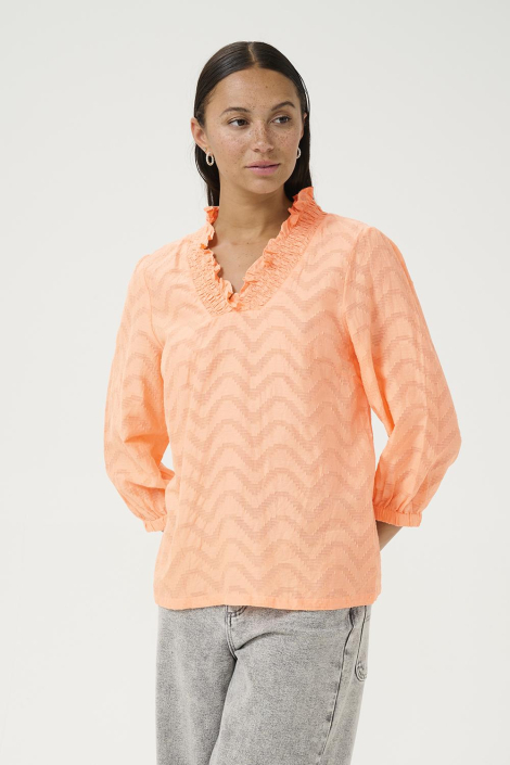 Kaffe oranje dames blouse