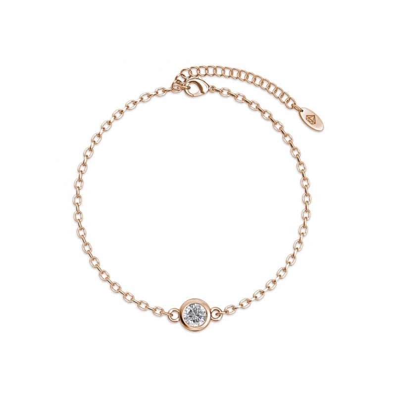 Parure Moon - Or Rosé et Cristal