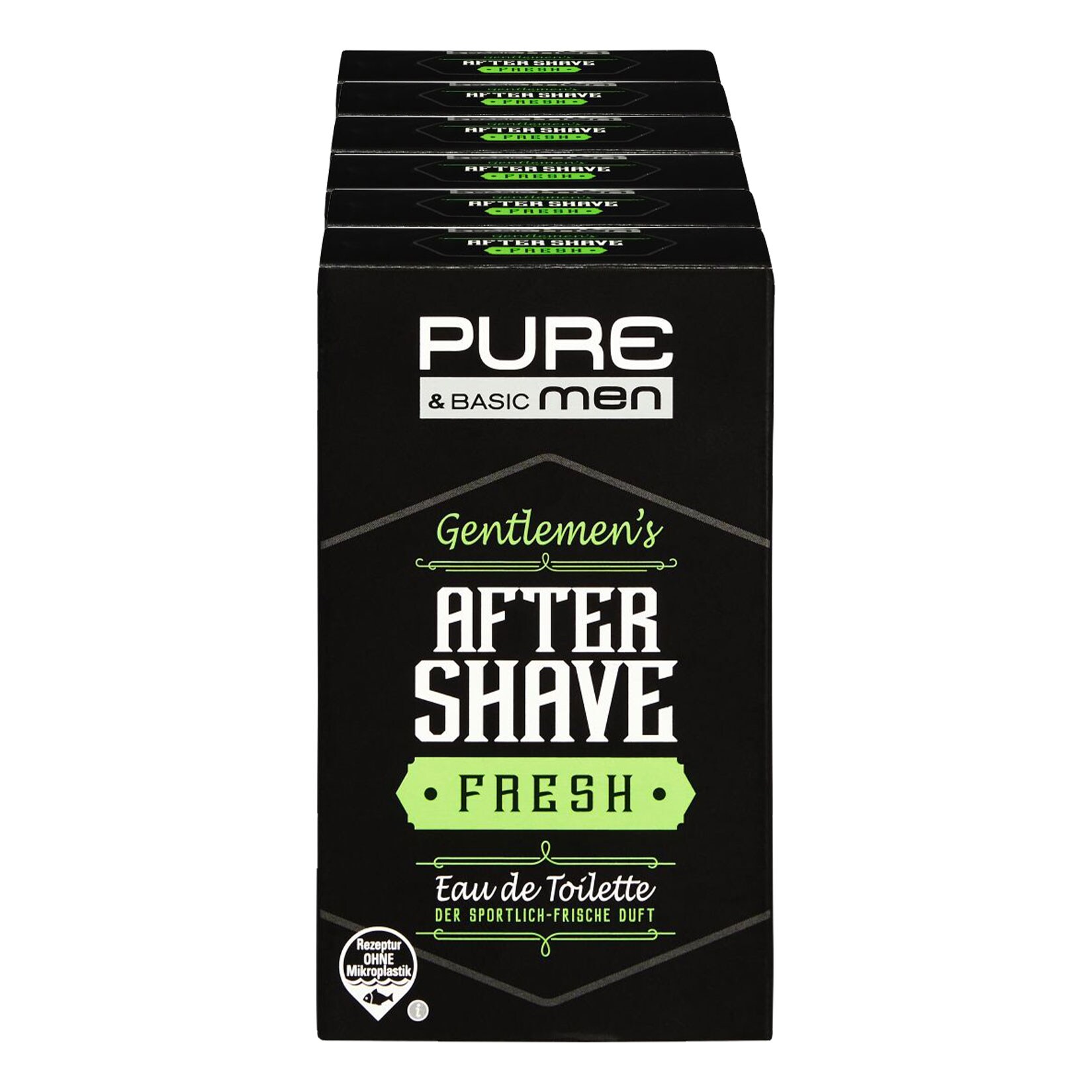 Pure & Basic Aftershave Fresh 100 ml, 6er Pack