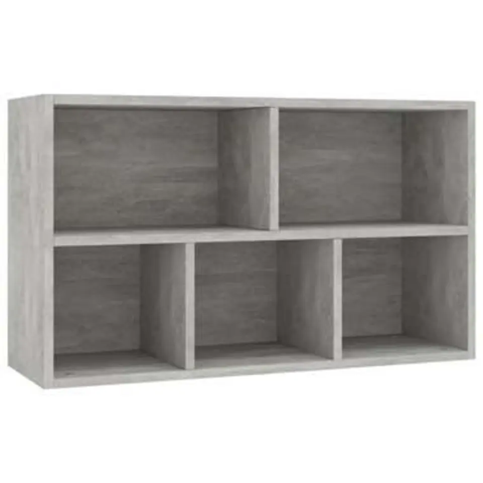 vidaXL - Boekenkast - Grijs - Bewerkt hout