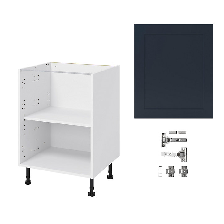 Meuble bas de cuisine avec 1 porte GoodHome Artemisia bleu L. 60 x H. 72 cm