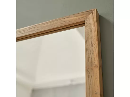 Miroir rectangulaire en teck recyclé massif