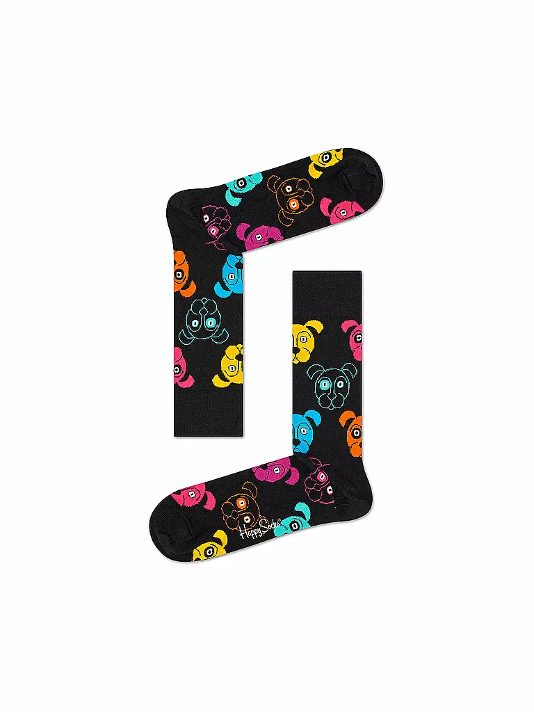 HAPPY SOCKS Damen Socken DOG 36-40 black schwarz