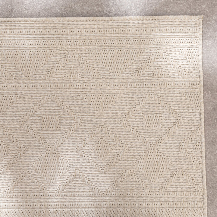 In- & Outdoorkleed - Dunes Geo Creme