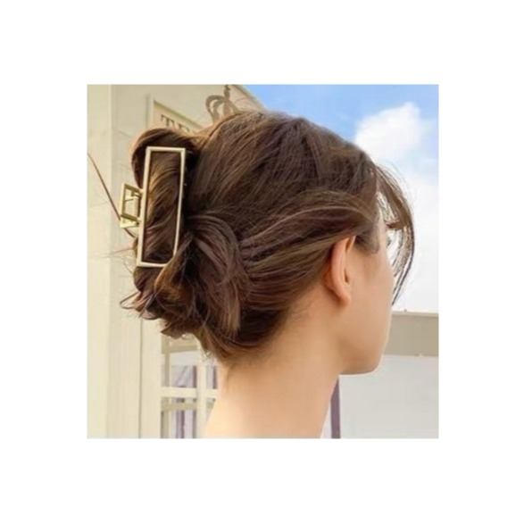 (9cm) Haarspange Klammer Metall Krallen Clip Haarschmuck  - Gold
