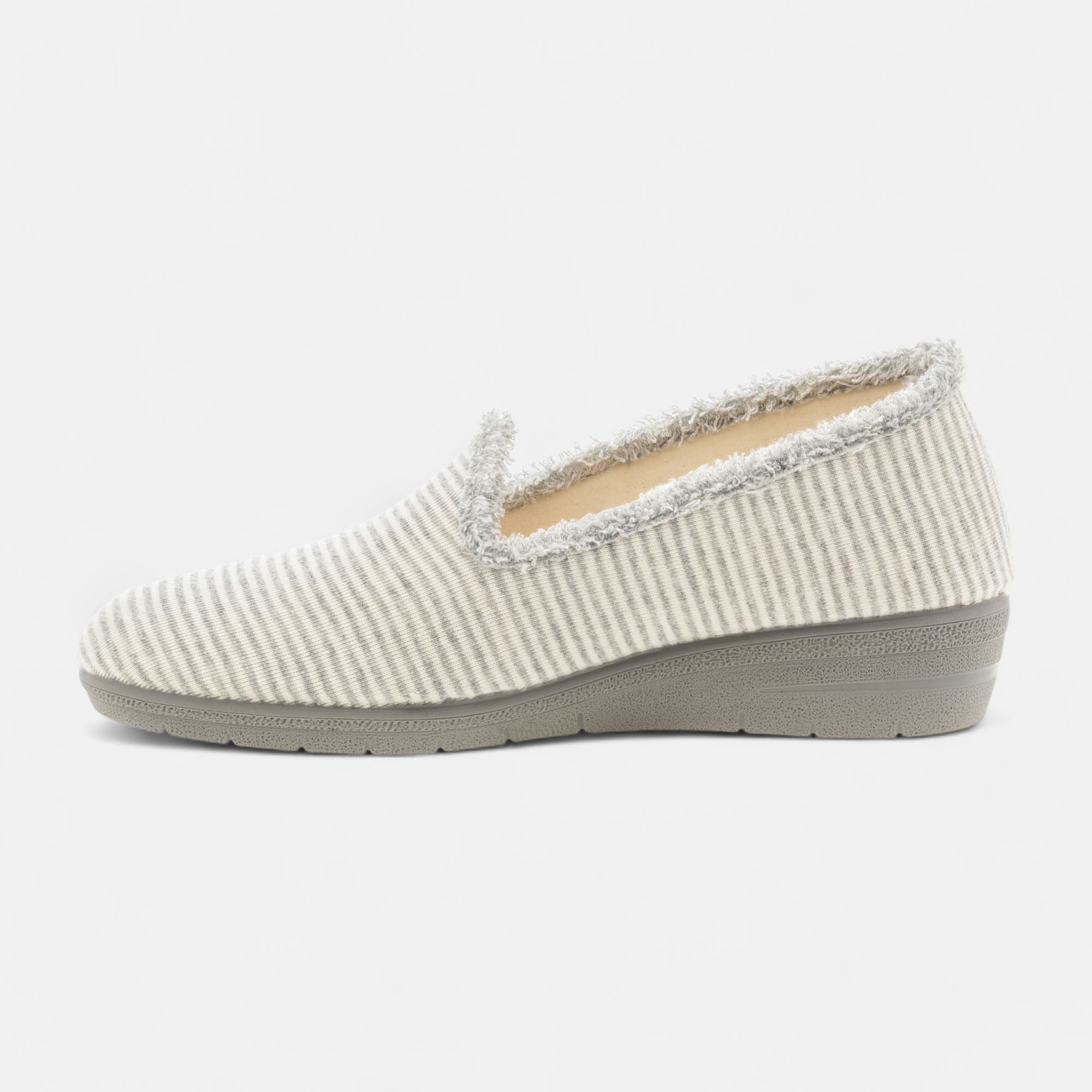 Pantoufles pieds sensibles Femme gris