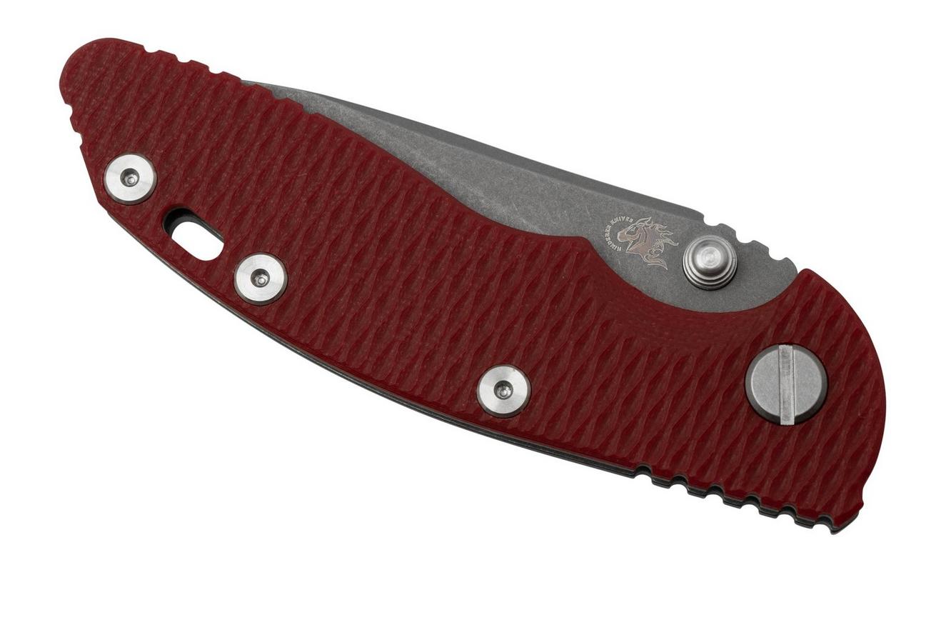 Rick Hinderer XM18 3.0” Slicer Non-Flipper CPM 20CV Red G10 zakmes