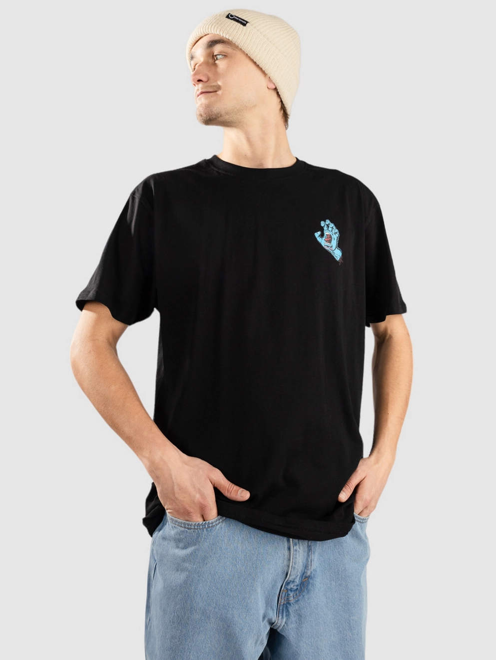 Santa Cruz Screaming Hand Chest T-Shirt black