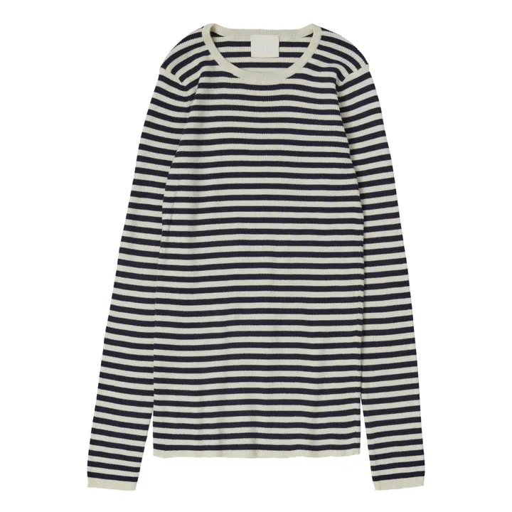FUB Marinière Manches Longues | Bleu marine - Ecru