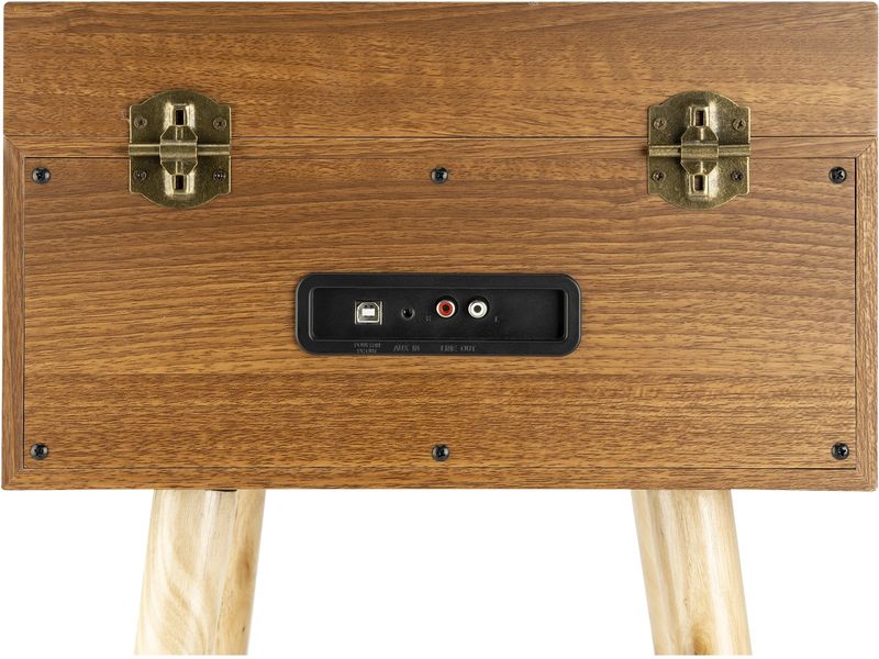 Audizio Plattenspieler mit Bluetooth Fremont Braun Plattenspieler mit Unterbau