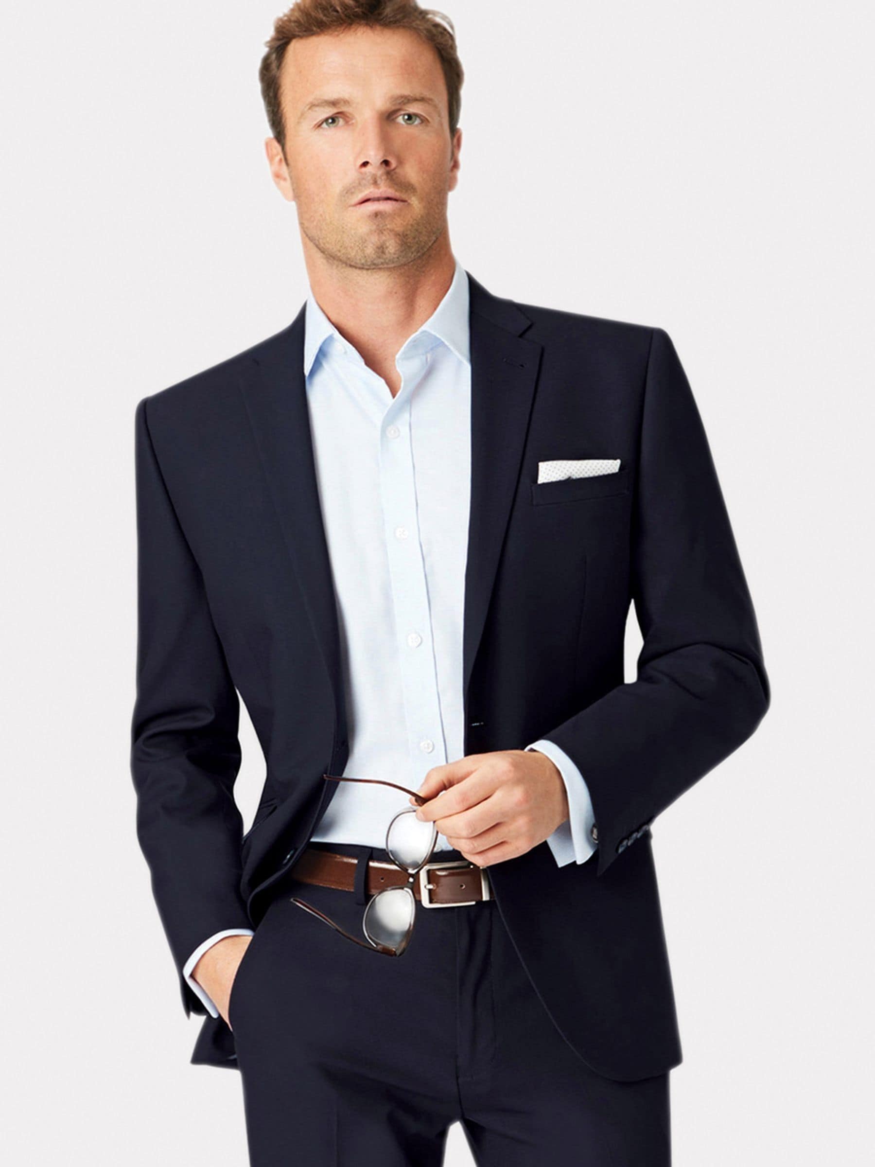 Donkerblauw - Brook Taverner Tailored Fit Washable Suit Jacket