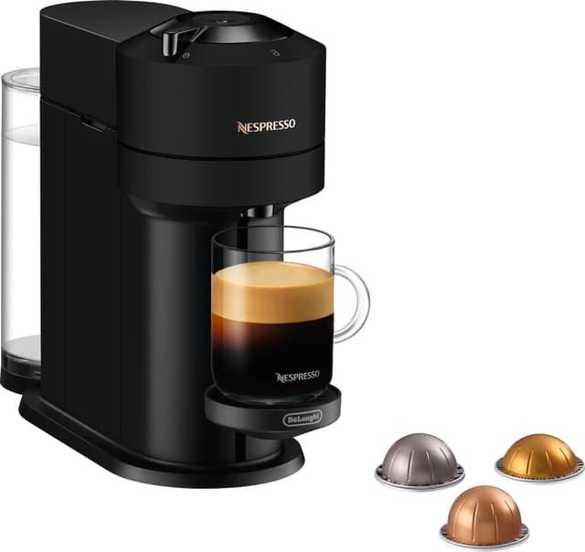 NESPRESSO® Vertuo Next kaffemaskine fra DeLonghi, Matt Sort